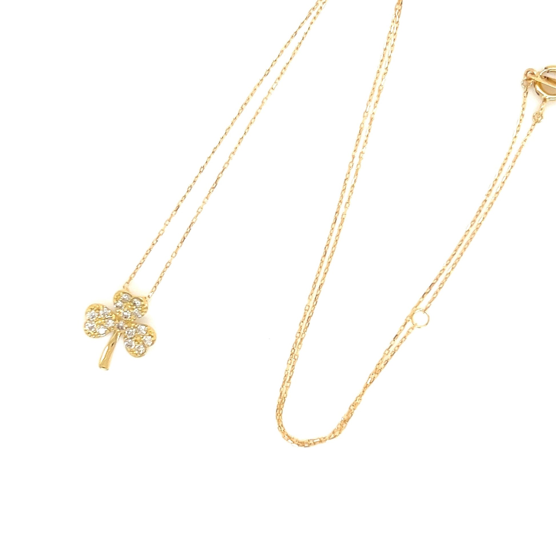 Whole Dia Clover Necklace 0.2ct - JMW Jewelry Wholesale