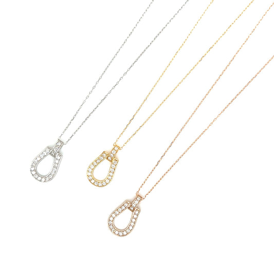 Whole Dia Horseshoe N Necklace 0.2ct - JMW Jewelry Wholesale