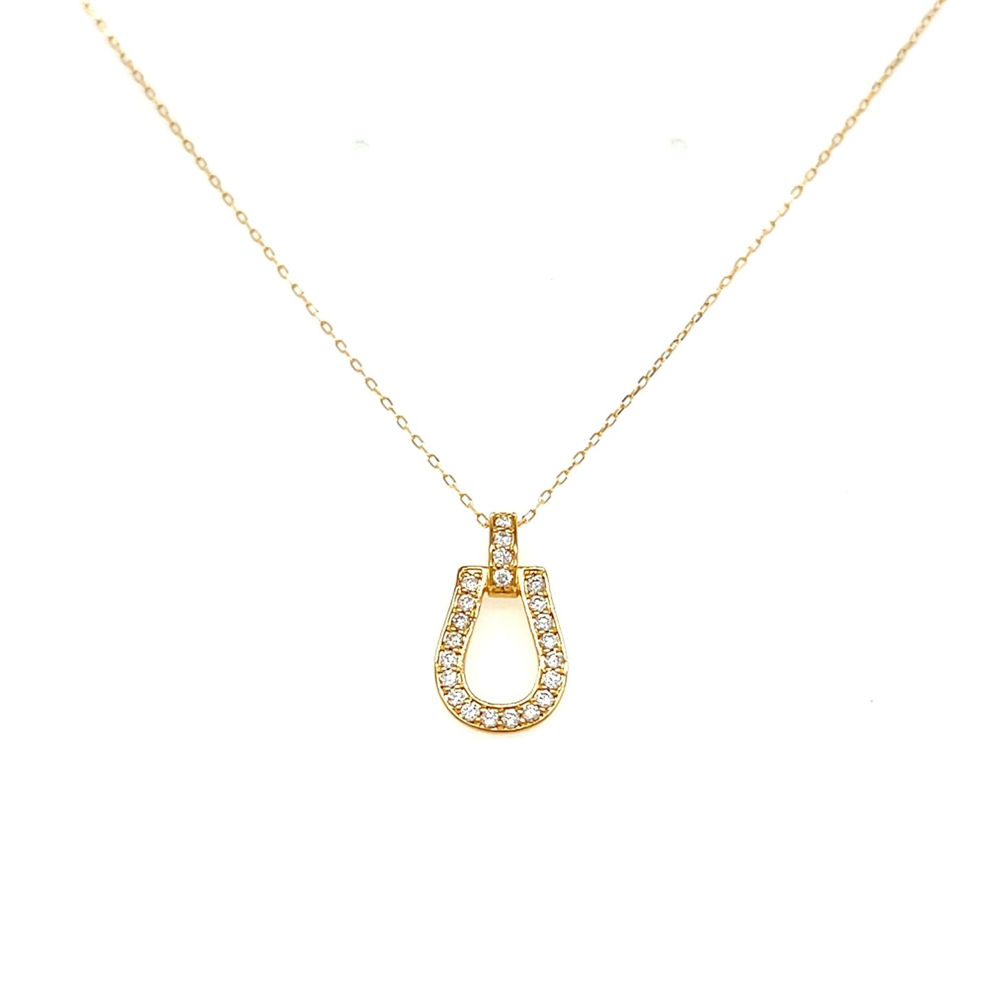 Whole Dia Horseshoe N Necklace 0.2ct - JMW Jewelry Wholesale