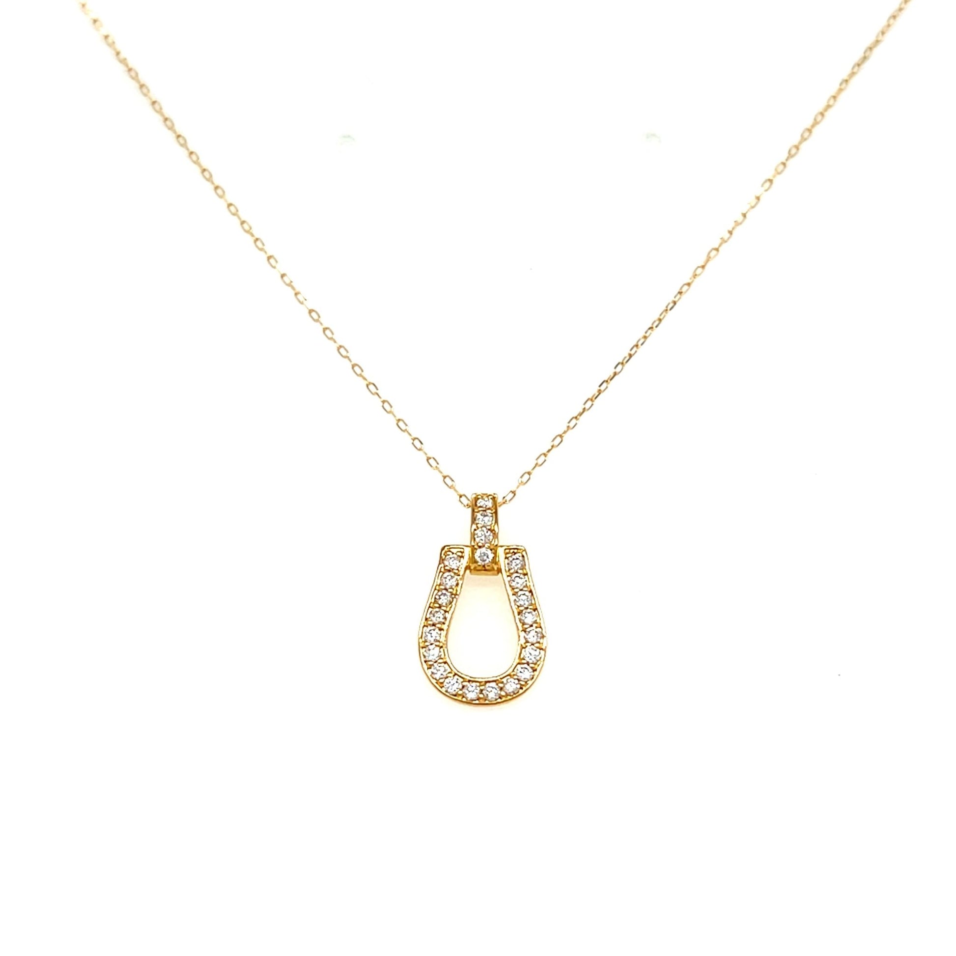 Whole Dia Horseshoe N Necklace 0.2ct - JMW Jewelry Wholesale