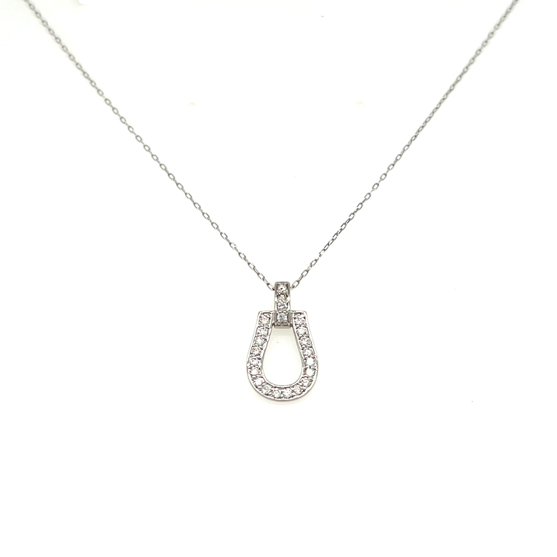 Whole Dia Horseshoe N Necklace 0.2ct - JMW Jewelry Wholesale