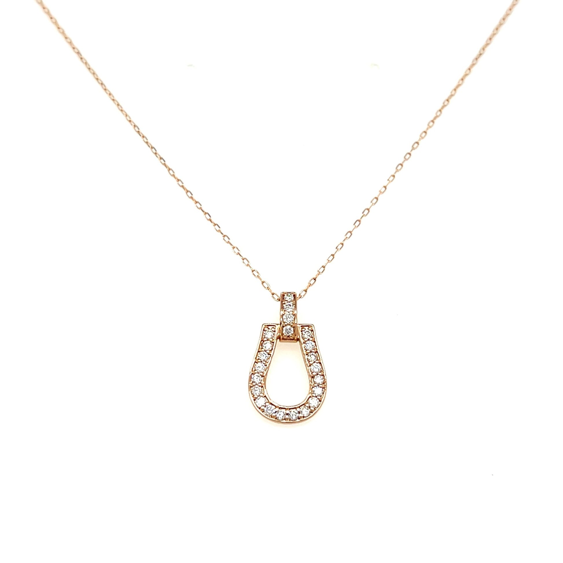 Whole Dia Horseshoe N Necklace 0.2ct - JMW Jewelry Wholesale