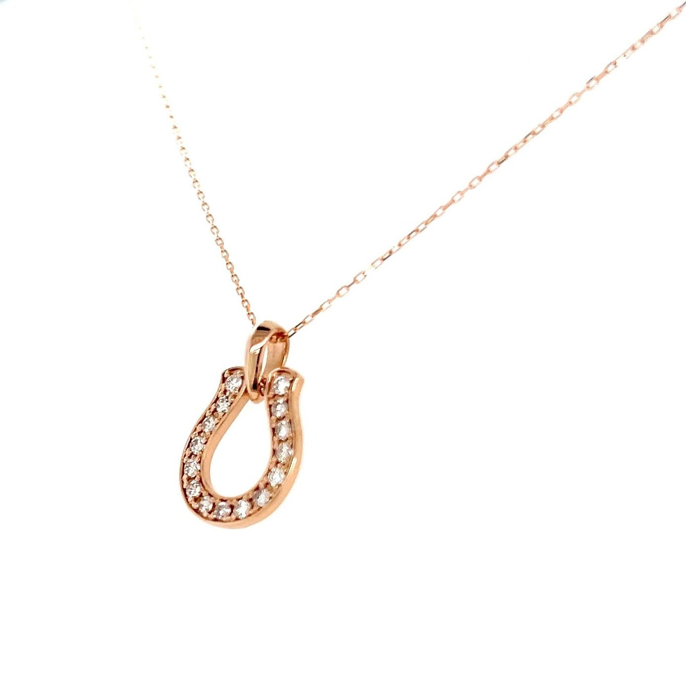 Whole Dia Horseshoe Necklace 0.2ct - JMW Jewelry Wholesale