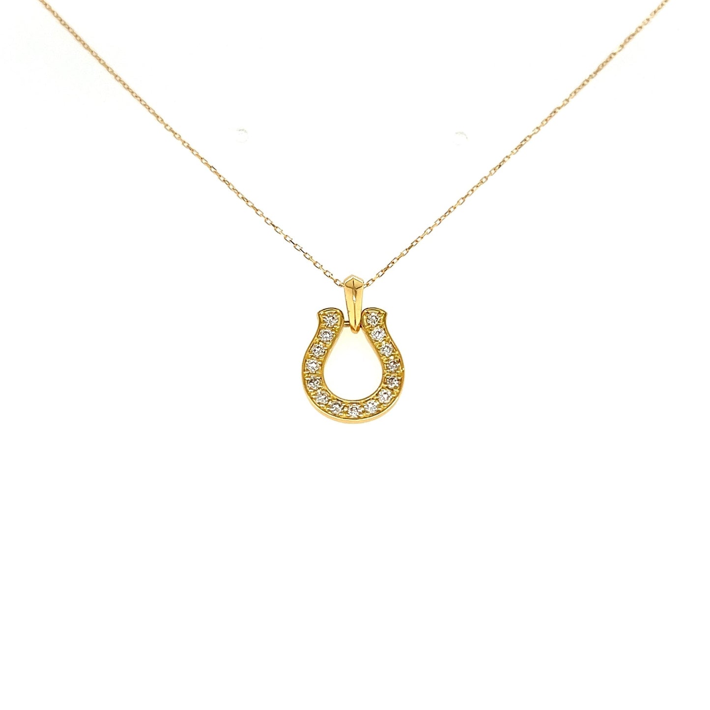 Whole Dia Horseshoe Necklace 0.2ct - JMW Jewelry Wholesale