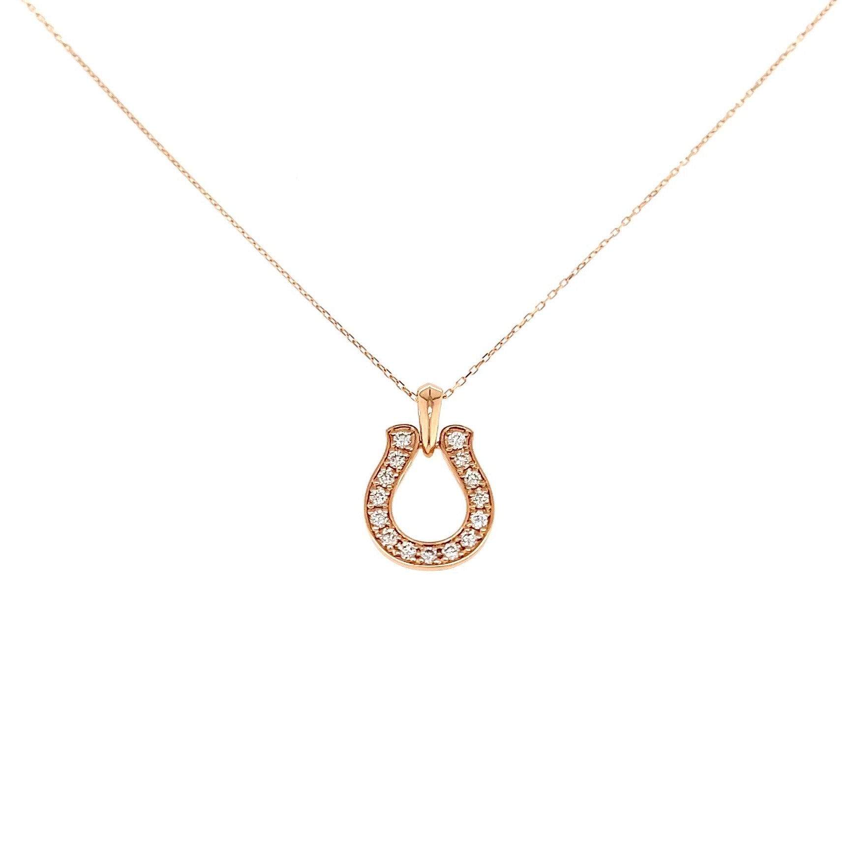 Whole Dia Horseshoe Necklace 0.2ct - JMW Jewelry Wholesale