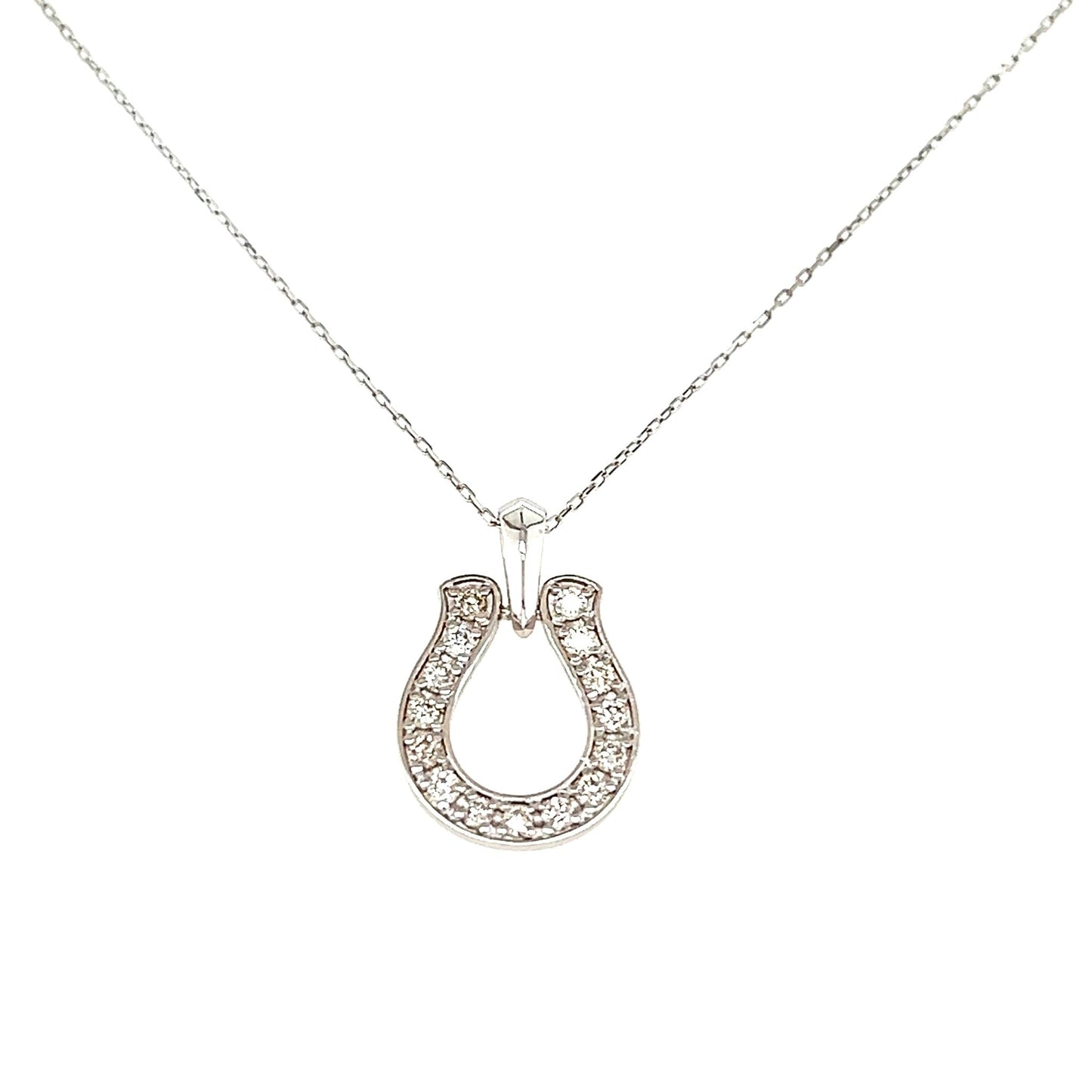 Whole Dia Horseshoe Necklace 0.2ct - JMW Jewelry Wholesale