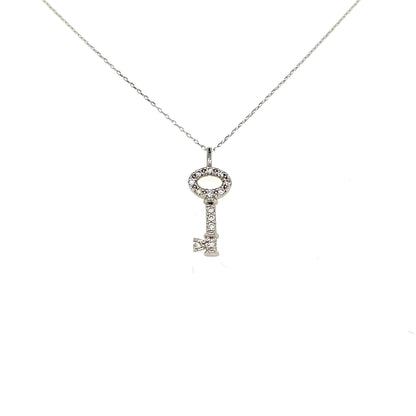 Whole Dia Key Necklace 0.08ct - JMW Jewelry Wholesale