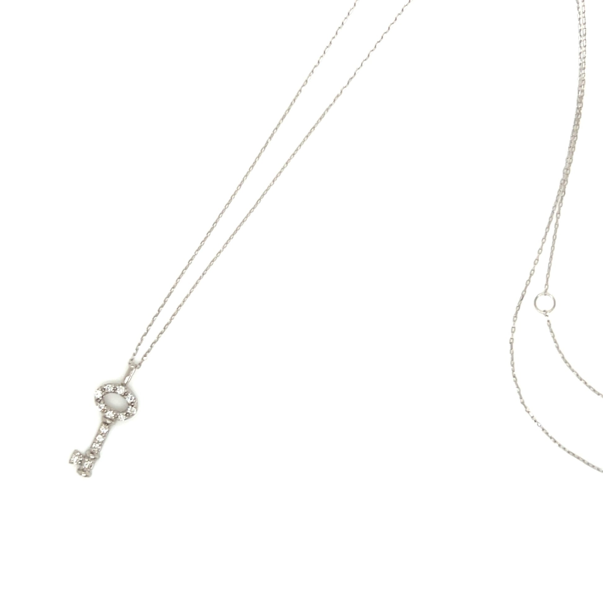 Whole Dia Key Necklace 0.08ct - JMW Jewelry Wholesale