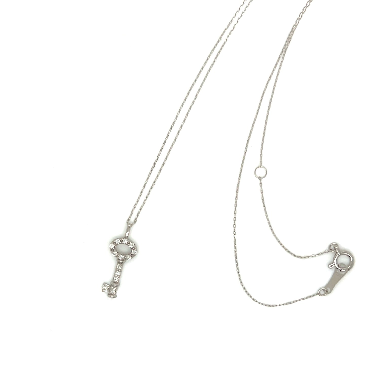 Whole Dia Key Necklace 0.08ct - JMW Jewelry Wholesale