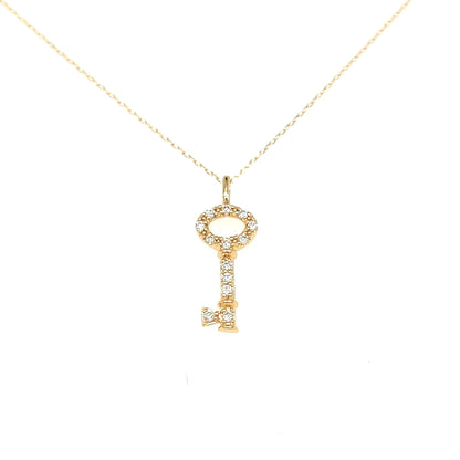 Whole Dia Key Necklace 0.08ct - JMW Jewelry Wholesale