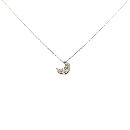 Whole Dia Little Moon Necklace 0.08ct - JMW Jewelry Wholesale