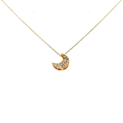 Whole Dia Little Moon Necklace 0.08ct - JMW Jewelry Wholesale