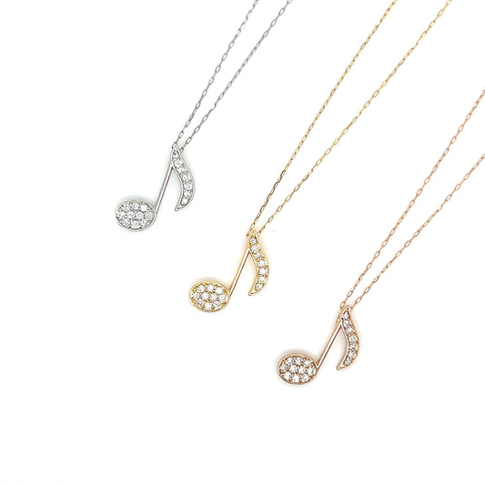 Whole Dia Note Necklace 0.1ct - JMW Jewelry Wholesale