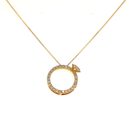 Whole Dia Ring Pendant Necklace B 0.25ct - JMW Jewelry Wholesale