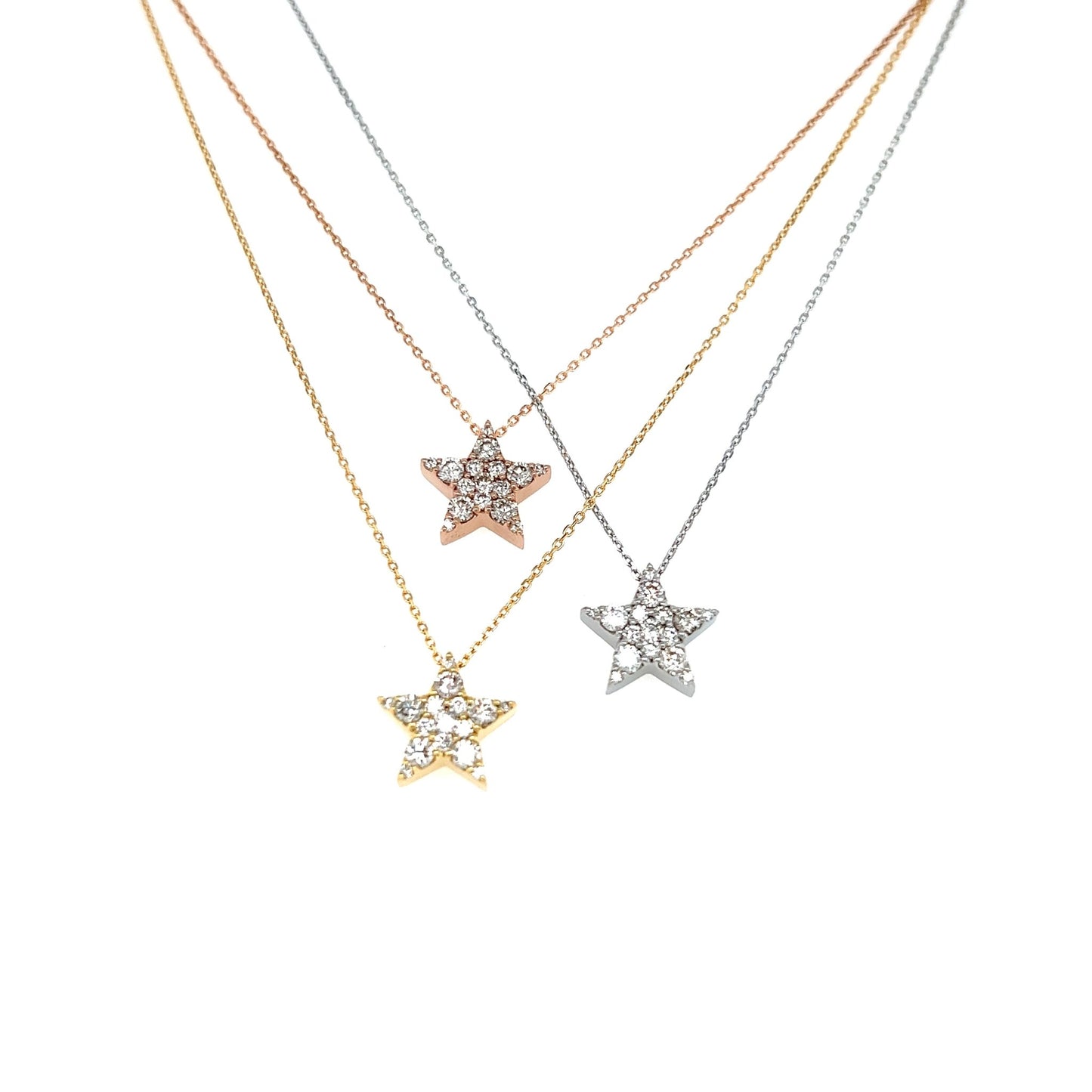 Whole Dia Star Necklace 0.3ct - JMW Jewelry Wholesale