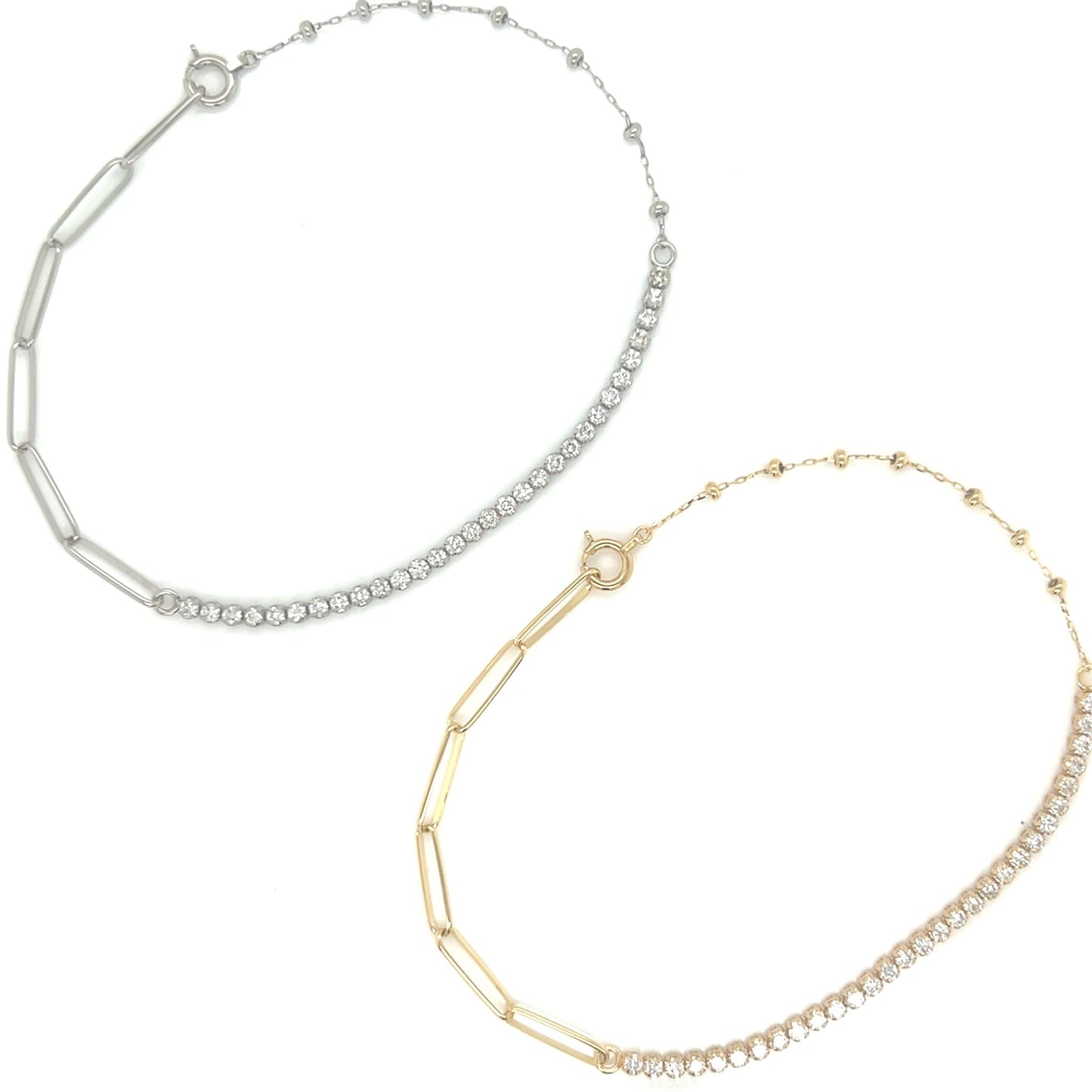 Wide Paperclip Row Bracelet 0.65ct - JMW Jewelry Wholesale