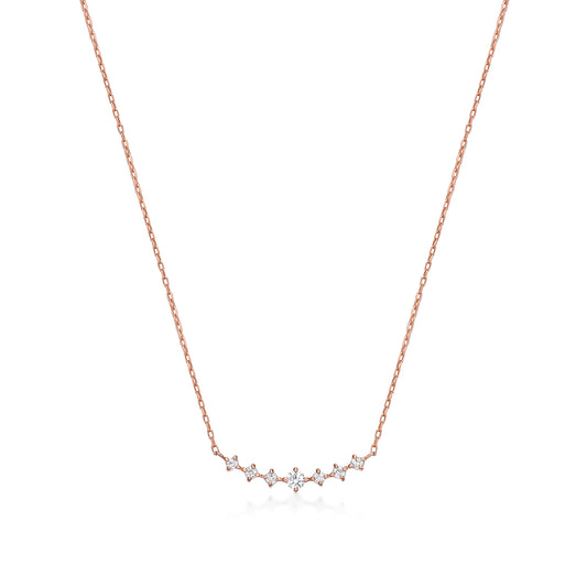 HC 7 Dia Rhombus Smile Necklace 0.15ct