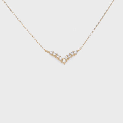 Streamline V shape Necklace 0.1ct