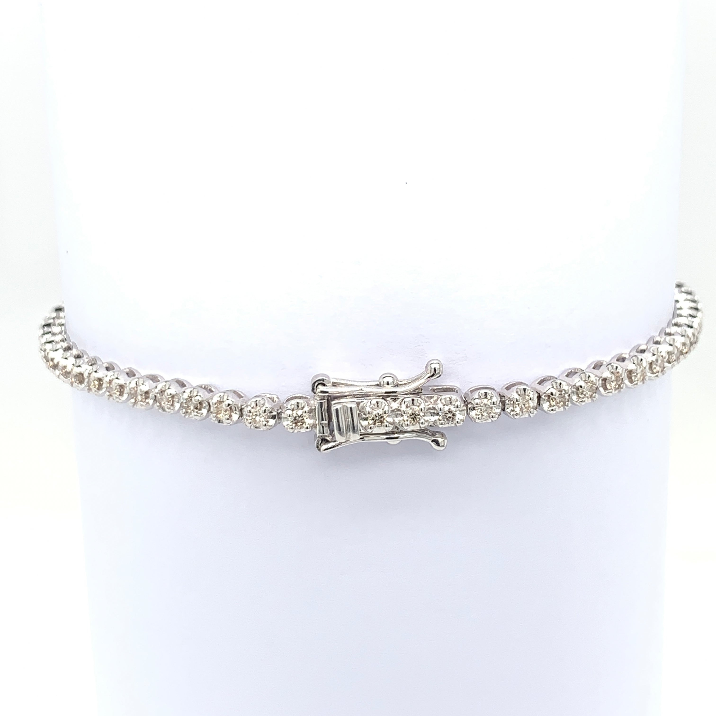 K18 Tennis Bracelet 1ct Thick chain – JMW Jewelry Wholesale