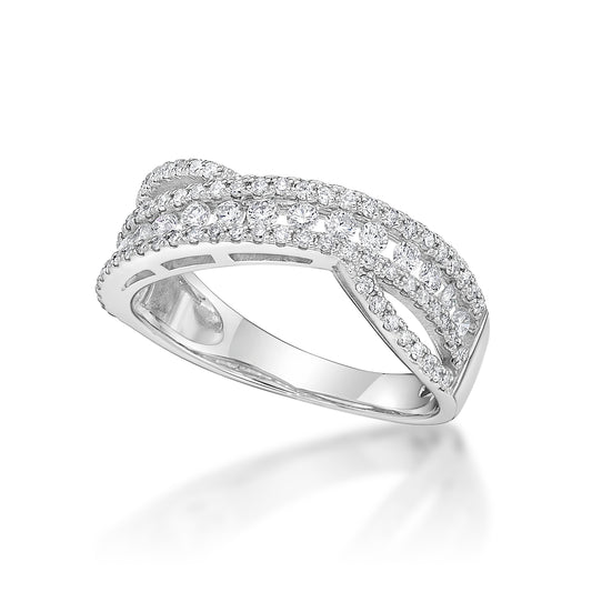 Flat Wave Ring 0.6ct