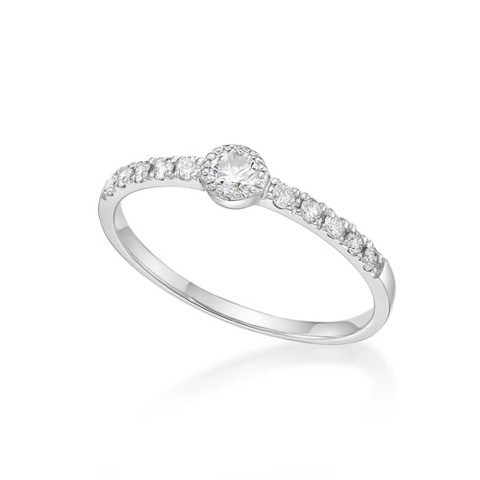 Round Dia Pave Ring 0.15/0.15ct