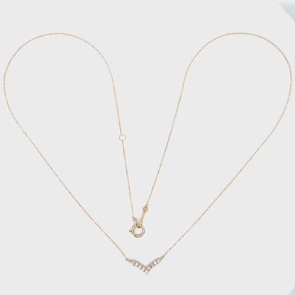 Streamline V shape Necklace 0.1ct