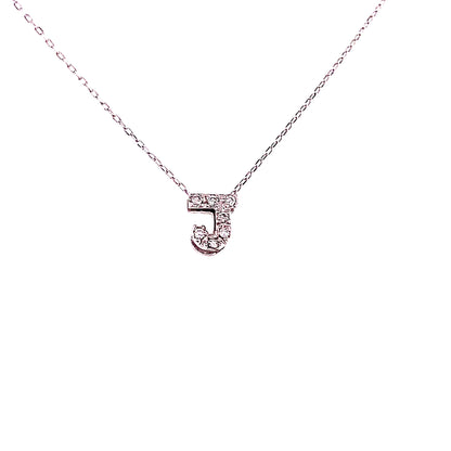 Initial J Necklace 0.05ct