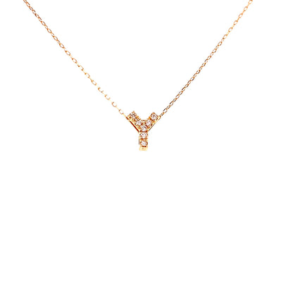 Initial Y Necklace 0.05ct