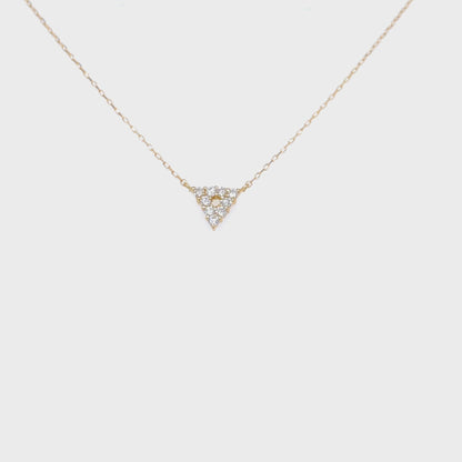 Hollow Triangle Necklace 0.1ct