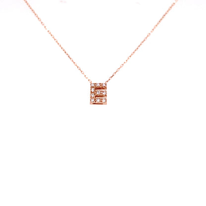 Initial E Necklace 0.07ct