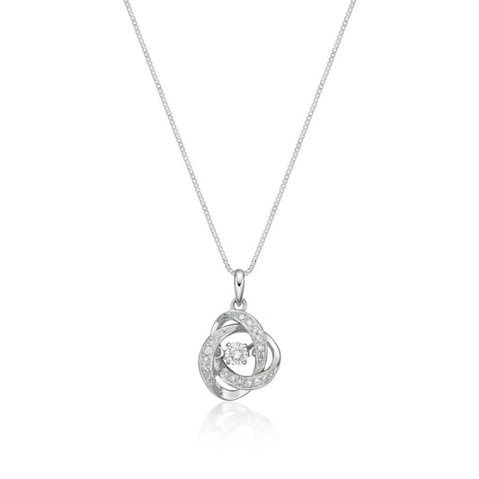 DS Swirl Necklace 0.05/0.05ct
