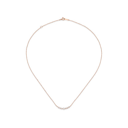 HC 7 Dia Rhombus Smile Necklace 0.15ct