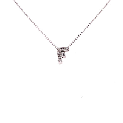 Initial F Necklace 0.05ct