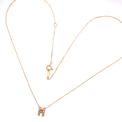 Initial H Necklace 0.06ct