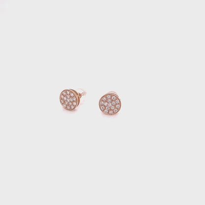 Flat Round earrings 0.4ct