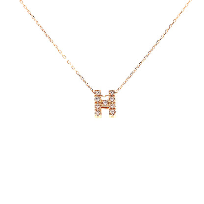 Initial H Necklace 0.06ct