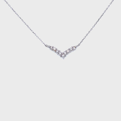 Streamline V shape Necklace 0.1ct