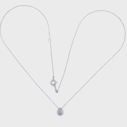Small Hollow 8 Dia Waterdrop Necklace 0.1ct