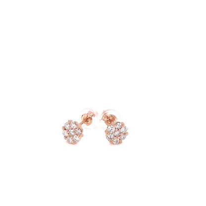 HC Honeycomb Flower Earrings 0.3ct