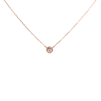 Bezel Flat Loop Necklace 0.1ct