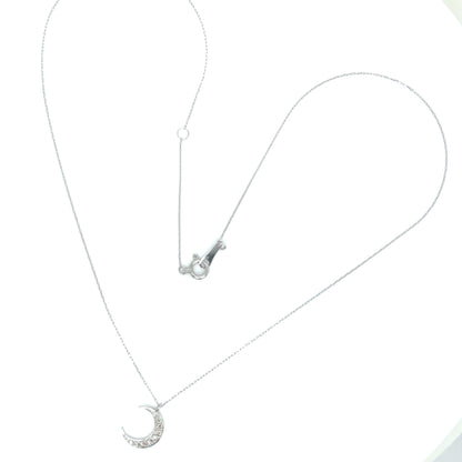 9 Dia Moon Necklace 0.1ct