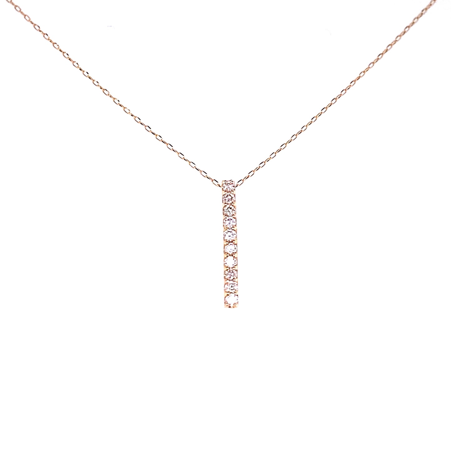 10 Diamond Row Necklace 0.1ct