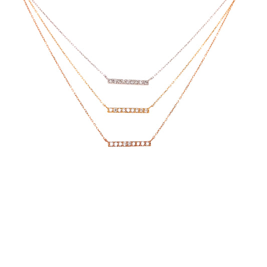 Balance Beam Necklace 0.1ct