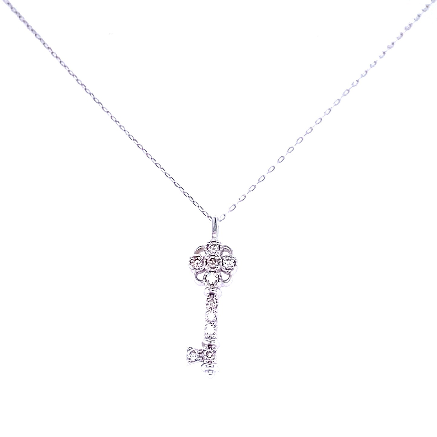 Clover Key Necklace 0.1ct