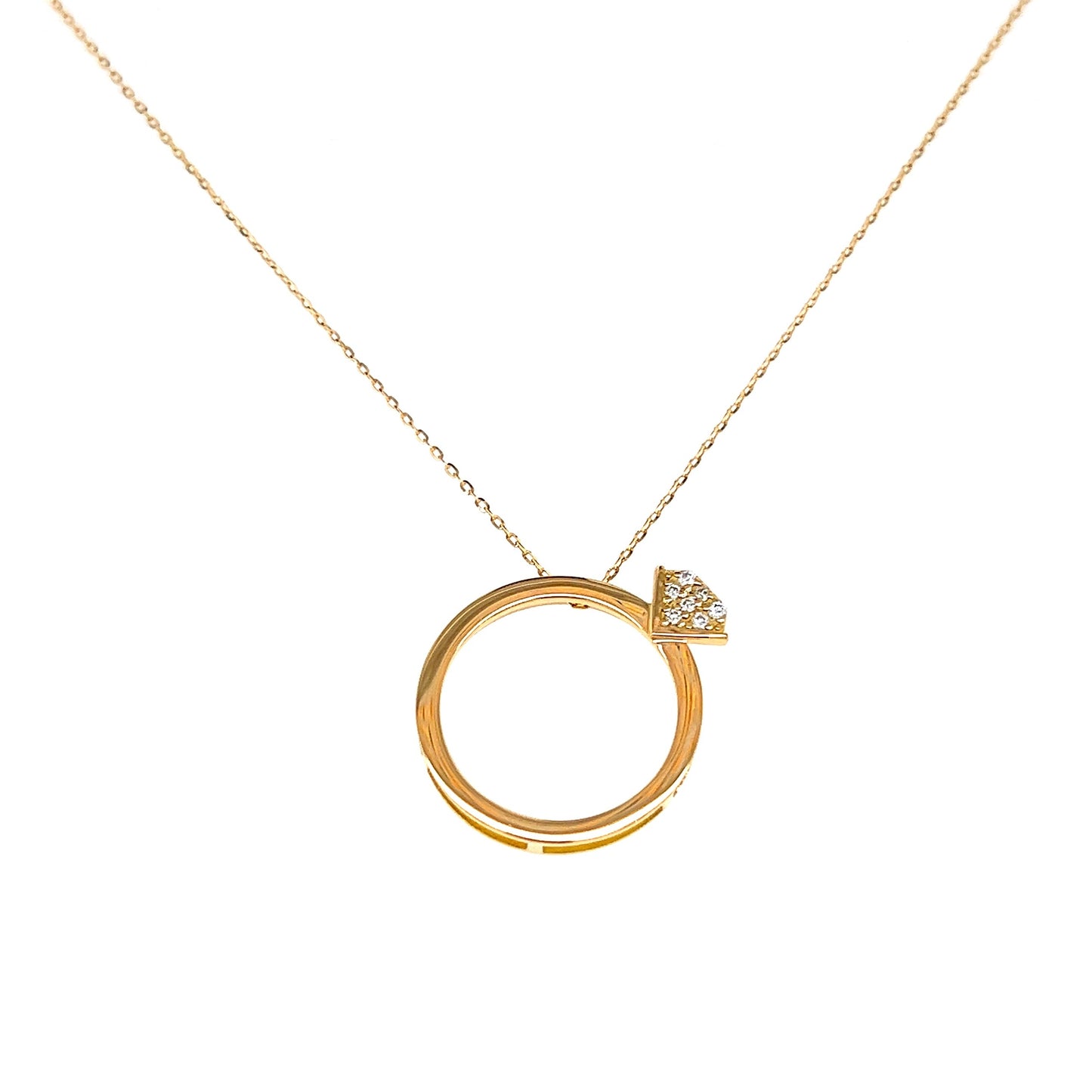 Ring Pendant Necklace B 0.03ct