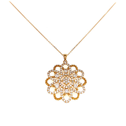 Hollow Flower Necklace 1.5ct