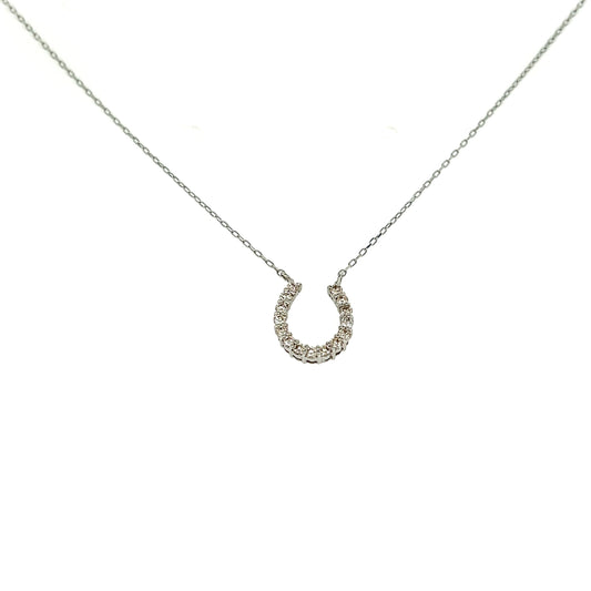 15 Dia Horseshoe Necklace 0.2ct