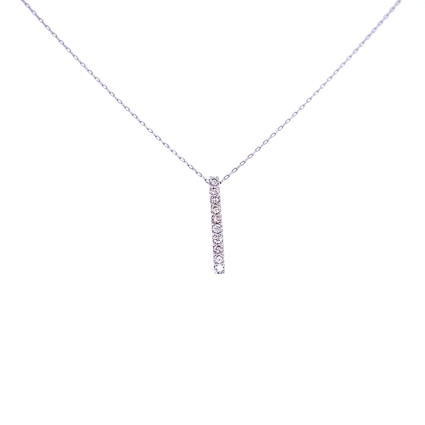 10 Diamond Row Necklace 0.1ct