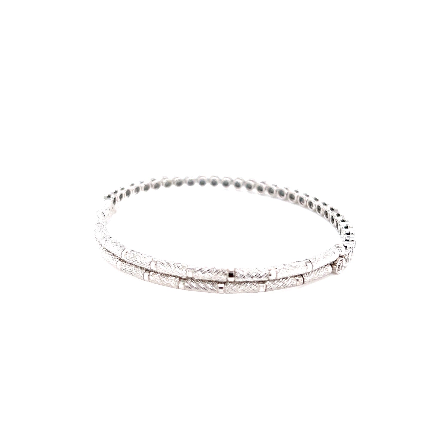 Round Long Dia Flexi Bangle 1ct