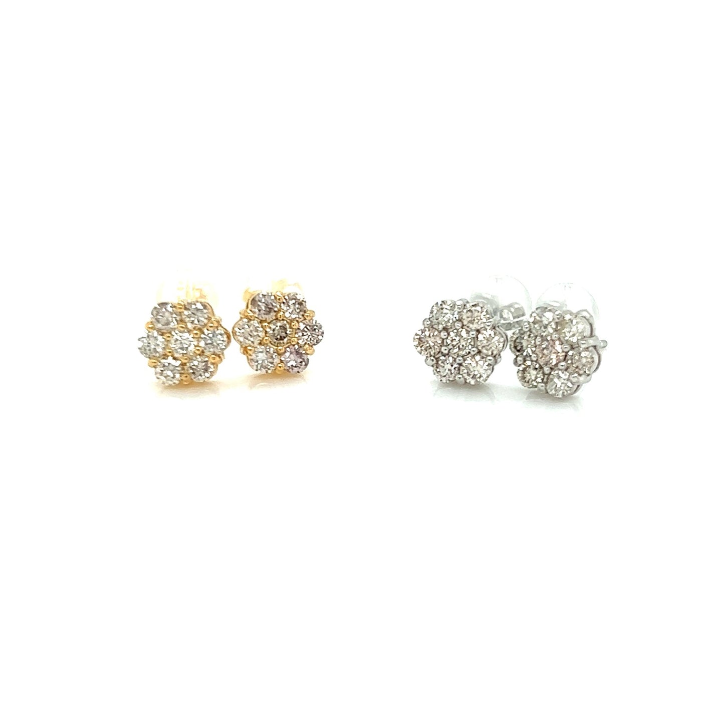 Honeycomb Flower Earrings 0.5ct